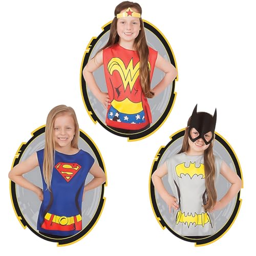 Rubie's DC Superhelden Party Set für Mädchen (3 Kostüme) von Rubie's
