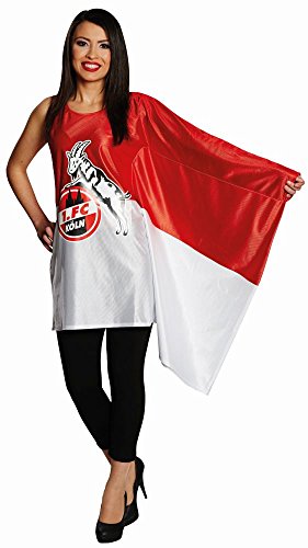 Rubie's Damen Kostüm Flaggenkleid 1.FC Köln Karneval Fasching Fußball Gr.42 von Rubie's