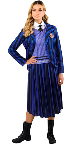 Rubies Damen Wednesday Nevermore Schuluniform-Kostüm, Blau, Größe M Rubies Damen Wednesday Nevermore Schuluniform-Kostüm, Blau, Größe M von Rubie's