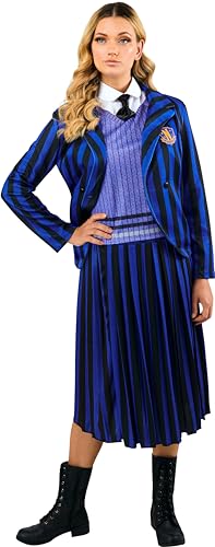 Rubies Damen Wednesday Nevermore Schuluniform-Kostüm, Blau, S von Rubies