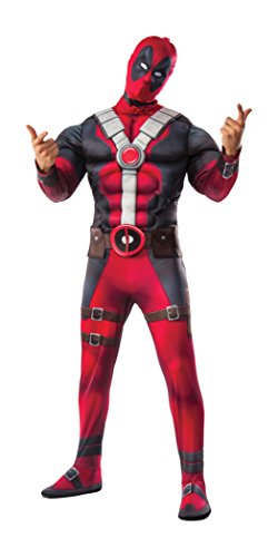 Rubie's Deadpool Deluxe Muscle Chest Kostüm und Maske für Herren, wie abgebildet, XS Rubie's Deadpool Deluxe Muscle Chest Kostüm und Maske für Herren, wie abgebildet, XS von Rubie's