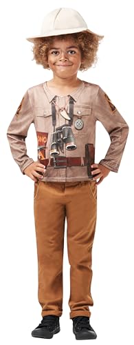 Rubie's Generic Official, Dino-Forscher Kostümset, Safari, Dschungel, Zoowärter, Kinderkostüm, Größe Medium 7-8 Jahre, Kinder Einheitsgröße, mehrfarbig, 640787L. Halloween von Rubie's