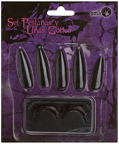 Haunted House Gothic Wimpern- und Nagelset (Rubie's Spain S5334) von Haunted House