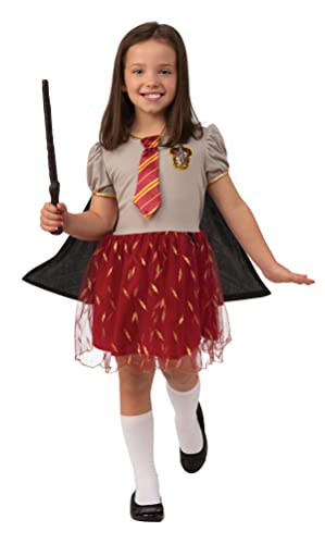 Rubies – Harry Potter offizielles Tutu-Kleid Gryffindor – Kostüm für Kinder Mädchen – Einheitsgröße – 6 – 9 Jahre – Kostüm Tutu-Kleid Kurzarm Krawatte – für Halloween, Karneval – Geschenkidee zu von RUBIE'S