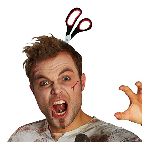 Rubie's Haarreif Schere im Kopf zum Kostüm an Halloween Karneval FaschingMehrfarbig von Rubie's