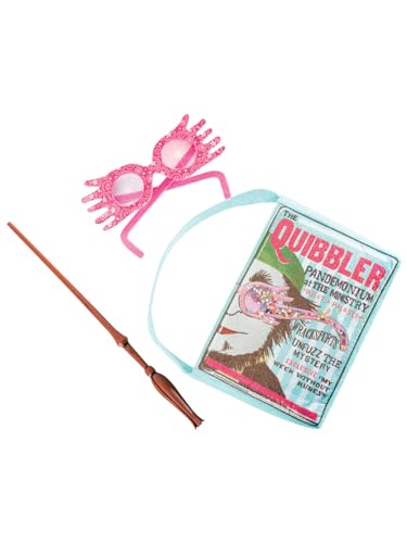 Rubies Luna Lovegood Zubehörset für Erwachsene und Kinder, Tasche mit Windposten und Brille, offizieller Warner Harry Potter für Karneval, Halloween, Weihnachten und Geburtstag von Rubie's