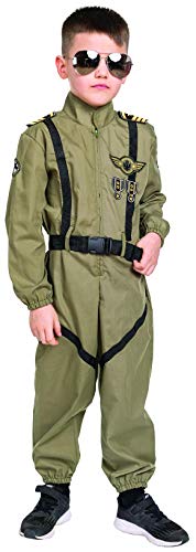 PartyXPeople Fallschirmspringer Kostüm I Gr. 116-164 I Kampfpilot Overall | Enthält diverse Flugabzeichen | Inklusive schwarzem Gürtel PartyXPeople Fallschirmspringer Kostüm I Gr. 116-164 I Kampfpilot Overall | Enthält diverse Flugabzeichen | Inklusive schwarzem Gürtel von PartyXPeople