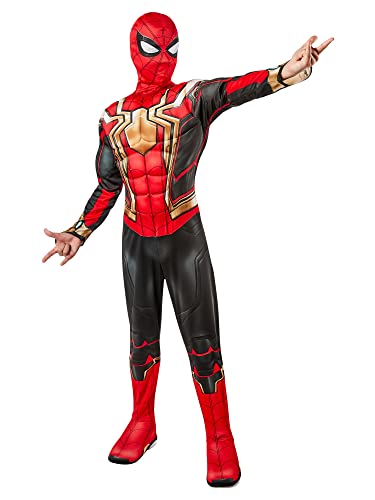 Rubie's offizielles Marvel Spider-Man 3 Kinder Deluxe Version zweiseitig Kostüm, Schwarz, Gold & Rot, Großes Alter 12-14 UK, Welttag des Buches Kostüm, Welttag des Buches von Rubie's