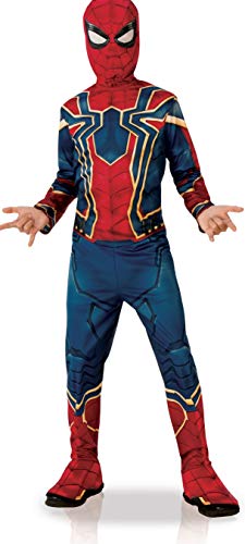 Rubies – offizielles Avengers – Klassisches Kinderkostüm Iron Spiderman, Größe 5–6 Jahre, mit Stiefelüberzug und Sturmhaube aus dem Film Avengers Infinity War von Rubie’s