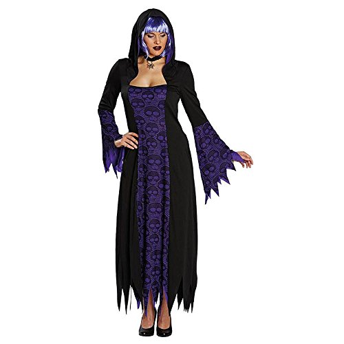 Rubie's Halloween Damen Kostüm Totenkopf Gewand Hexe Vampirin Gr.44 von Rubie's