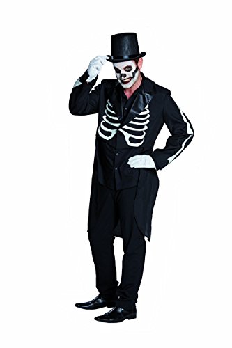 Rubie's Frack Skelett zum Grusel Kostüm an Halloween Gr.52 von rubies
