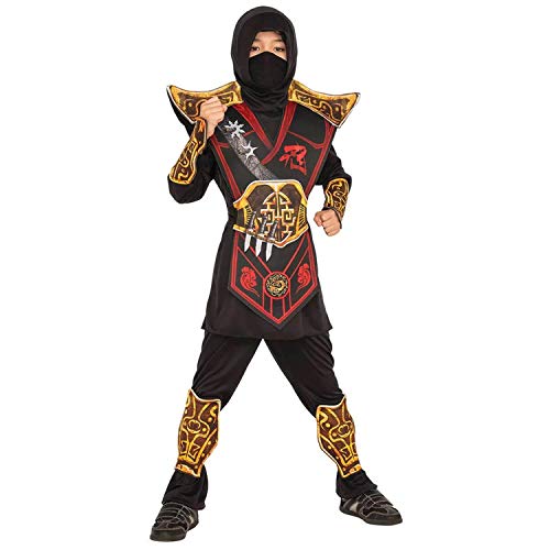 Rubie's Ninja-Kostüm, Kinder, Jungen, I-630950FRS, Schwarz von Rubie’s