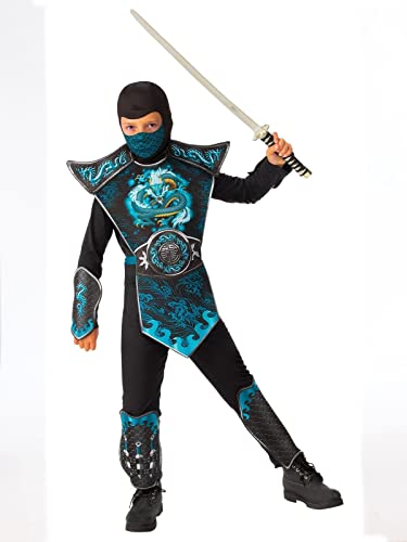 Rubie's Ninja-Kostüm für Jungen, blauer Drache, Größe S von Rubie's
