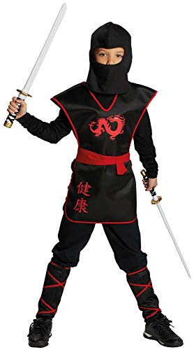 Rubie's 12800-152 Ninja Krieger Jungen Kinder Kostüm Fasching Karneval Verkleiden: Größe: 152 von PartyXPeople