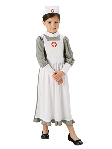 Rubie's Official, WW1 Krankenschwester-Uniform, Mädchen, Mehrfarbig, Medium (5-6 Jahre), 620505M. Halloween von Rubie's