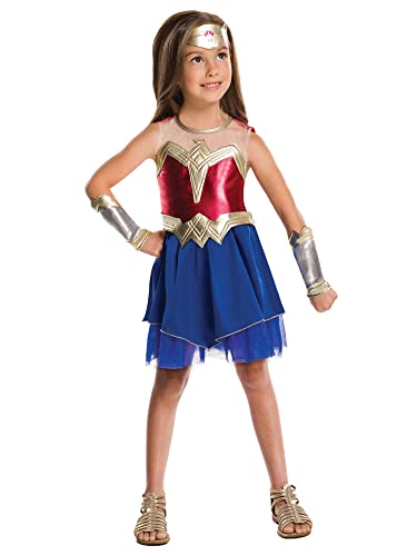 Rubie's Official DC Justice League Wonder Woman, Kinderkostüm - Alter 9-10 Jahre, Höhe 140 cm Halloween von Rubie's