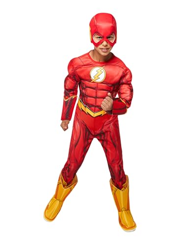 Rubie's Official DC Superhero The Flash Deluxe Kinderkostüm, Kindergröße Large, Alter 8-10 Jahre. von Rubie's