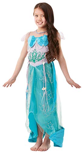 Fancy Me Mädchen Deluxe Kleine Meerjungfrau Prinzessin Buch Tag Woche Verkleidung Kleid Kostüm Outfit - Blau, Blau, 5-7 Years von Fancy Me