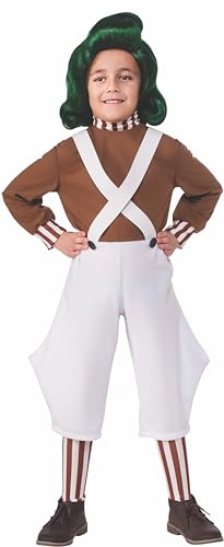 Rubie‘s Official Oompa-Loompa-Kostüm für Kinder aus Willy Wonka und die Schokoladenfabrik, Größe S Halloween Rubie‘s Official Oompa-Loompa-Kostüm für Kinder aus Willy Wonka und die Schokoladenfabrik, Größe S Halloween von Rubie's