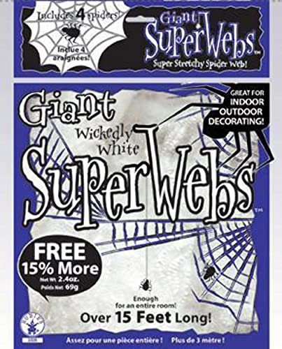 Rubie's Official Spinnennetz, Halloween-Dekoration, Erwachsene, Weiß, 60 g, Größe L von Rubie's