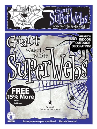 Rubie's Official Spinnennetz, Halloween-Dekoration, Erwachsene, Weiß, 60 g, Größe L Halloween von Rubie's