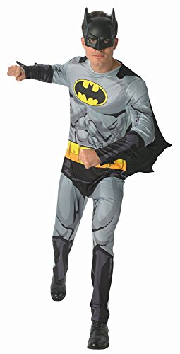 Rubies Offizielles Comic-Batman-Kostüm für Erwachsene, Standard bis 106 cm Brustumfang, Halloween Rubies Offizielles Comic-Batman-Kostüm für Erwachsene, Standard bis 106 cm Brustumfang, Halloween von Rubie's