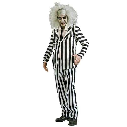 Rubie's Offizielles Beetlejuice Herren-Kostüm für Erwachsene, Größe XL, Schwarz / Weiß Halloween Rubie's Offizielles Beetlejuice Herren-Kostüm für Erwachsene, Größe XL, Schwarz / Weiß Halloween von Rubie's