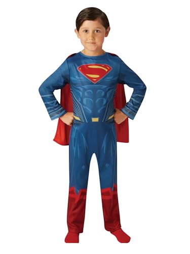 Rubies – DC Officiel – Superman Justice League-Klassiker, Rot, Größe L – 7 bis 8 Jahre – 117 bis 128 cm von Rubie's