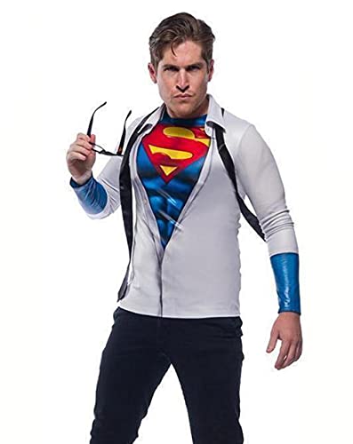Rubie‘s Offizielles DC Superman Photo Real Kostümoberteil, Herrengröße X, Brustumfang 48-50 Zoll Halloween von Rubie's