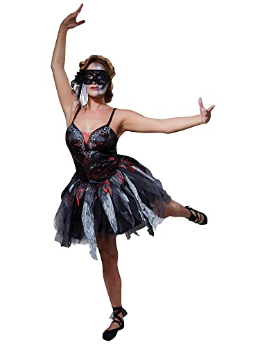 Rubie 's Offizielles Damen Dead Ballerina schwarz Kleid Halloween Zombie, Erwachsene Kostüm – Große Halloween von Rubie's