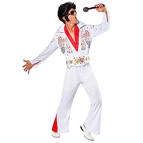 Rubie's Offizielles Deluxe-Elvis-Kostüm für Erwachsene, Kostüm für Erwachsene, Größe L Rubie's Offizielles Deluxe-Elvis-Kostüm für Erwachsene, Kostüm für Erwachsene, Größe L von Rubie's