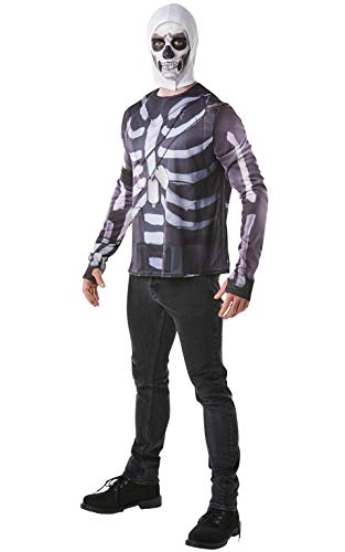 Rubie's - Offizielles Fortnite Skull Trooper Kostüm Set, Gaming Skin Schwarz Size Large, Chest 42-44 Inch von Rubie´s