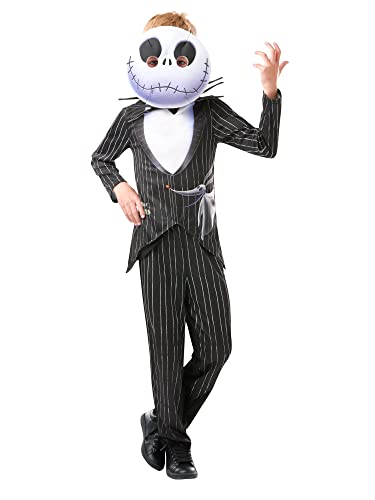 Rubies Offizielles Jack Skellington, Disney Nightmare Before Christmas, Kinder-Halloween-Kostüm, Größe Alter 9-10 Jahre von Rubies