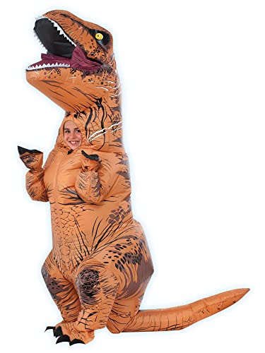 Rubies offizielles Jurassic World T-Rex Kostüm, aufblasbare Kinder Kostüm Onesize - Alter 5-7 Jahre, Welttag des Buches von Rubie's