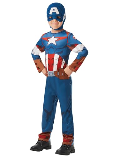 Rubie's Offizielles Kostüm Captain America, Marvels Avengers, klassisch, Kindergröße Kleinkind, 2-3 Jahre, Körpergröße 98 cm von Rubie's