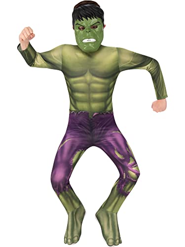 Rubie's Offizielles Kostüm Hulk, Marvels Avengers, klassisch, für Kinder, Superhelden-Verkleidung, Größe S von Rubie's
