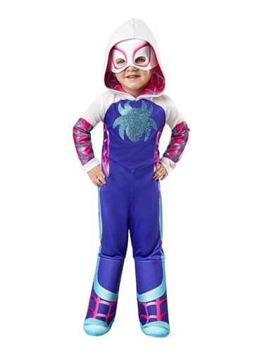 Rubie's Offizielles Luxus-Kostüm Ghost Spider, Marvels Spider-Man und seine außergewöhnlichen Freunde, für Kleinkinder, Kinderverkleidung, 3-4 Jahre Halloween von Rubie's