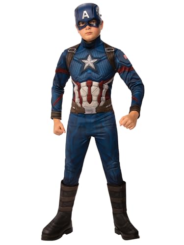 Rubie's Offizielles Luxuskostüm Captain America, Avengers Endgame, Kindergröße S, 3-4 Jahre, Körpergröße 117 cm von Rubie's