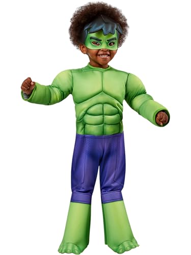 Rubie's Offizielles Luxuskostüm Hulk, Marvels Spider-Man und seine außergewöhnlichen Freunde, für Kleinkinder, Kinder-Superheldenverkleidung, 2-3 Jahre Halloween Rubie's Offizielles Luxuskostüm Hulk, Marvels Spider-Man und seine außergewöhnlichen Freunde, für Kleinkinder, Kinder-Superheldenverkleidung, 2-3 Jahre Halloween von Rubie's