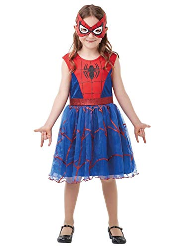 Rubie's Offizielles Luxuskostüm Spider-Girl, Marvel, für Kinder, Superhelden-Verkleidung, Kindergröße S, 3-4 Jahre, Körpergröße 104 cm von Rubie's