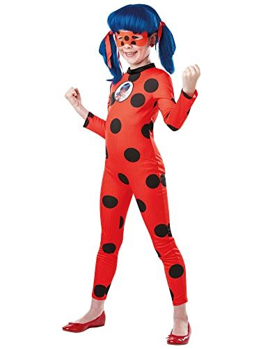 Rubie's Offizielles Miraculous Ladybug Deluxe Kinderkostüm und Augenmaske, Superheld, Kindergröße S, Alter 3–4 von Rubie's