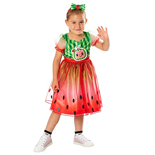 Rubies Offizielles Moonbug Entertainment, CoComelon Mädchenkleid, Kinder-Kostüm, Alter 2–3 Jahre, Halloween, Halloween von Rubie's