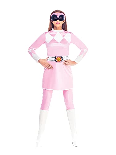 Rubies Offizielles rosa Power Ranger-Kostüm für Damen, Superhelden-Ranger-Kostüm, Größe XS (UK-Größe 34-36) Rubies Offizielles rosa Power Ranger-Kostüm für Damen, Superhelden-Ranger-Kostüm, Größe XS (UK-Größe 34-36) von Rubies