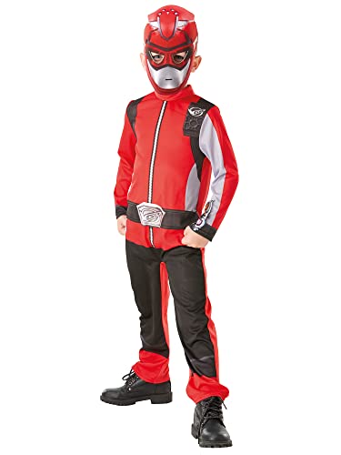 Rubies Offizielles Power Rangers Beast Morphers Kostüm – Rotes Ranger, klassisches Kinderkostüm, Größe S, 3–4 Jahre von Rubies