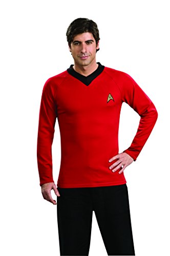 Rubies Offizielles Star Trek klassisches Deluxe-Hemd, Verkleidung, Rot, Größe M von Rubies