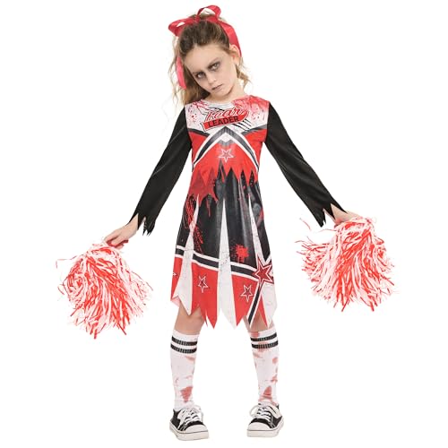 Rubie's Offizielles Zombie-Cheerleader-Kostüm für Kinder, Größe 9–10 Jahre Rubie's Offizielles Zombie-Cheerleader-Kostüm für Kinder, Größe 9–10 Jahre von Rubie's