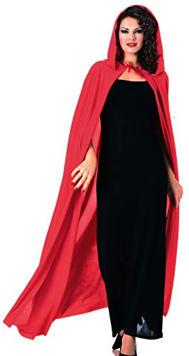Rubie 's Offizielles voller Länge Umhang mit Kapuze rot Halloween Vampir Hexe – Erwachsene (eine Größe) von Rubie's