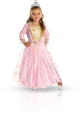 Rubie's Prinzessinnenkostüm, leuchtend, Rosa (Kinder), Größe 7 – 8 Jahre von Rubies Costume Co