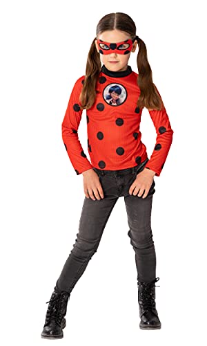 RUBIE'S I-300835 Miraculous Ladybug Kostüm, Mädchen, Gepunktet, Top + Wolf, Taille Unique 5-8 ans von RUBIE'S
