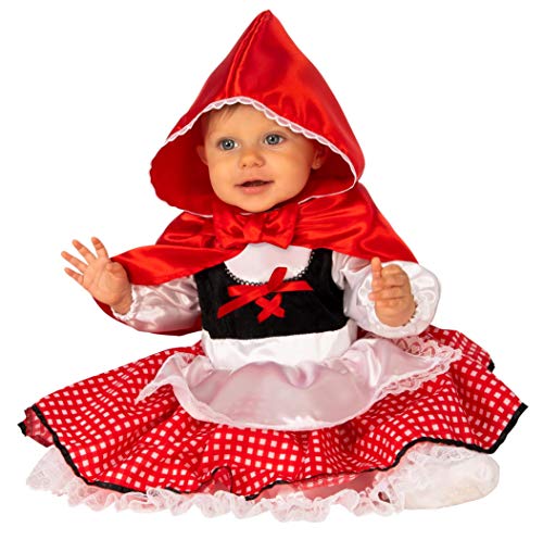 Rubies Kostüm für Mädchen, Kleid und Umhang mit Kapuze, Babygröße 1-2 Jahre, für Karneval, Party, Halloween von Rubie's